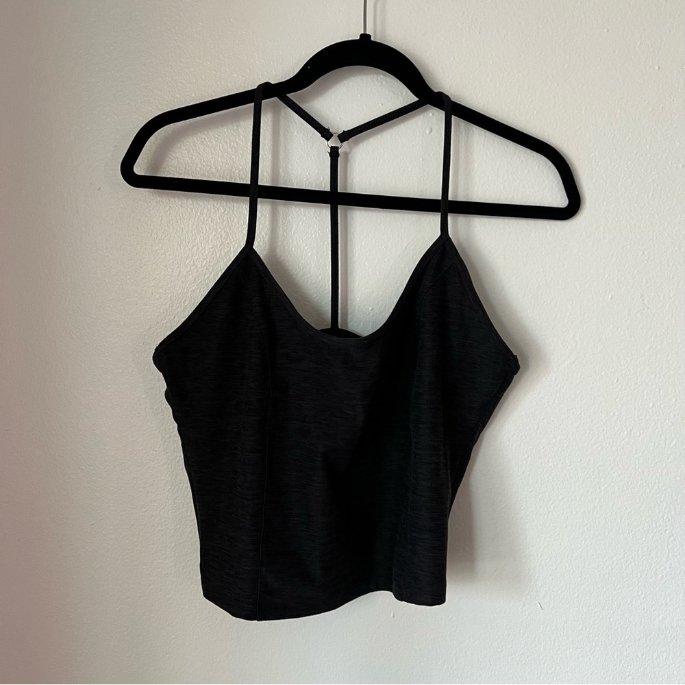 ❗️💲CLOSEOUT SALE: $5 💲❗️- Heather Gray T Back Active Tank